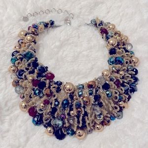 Aldo Statement Beaded Wire Collar Necklace